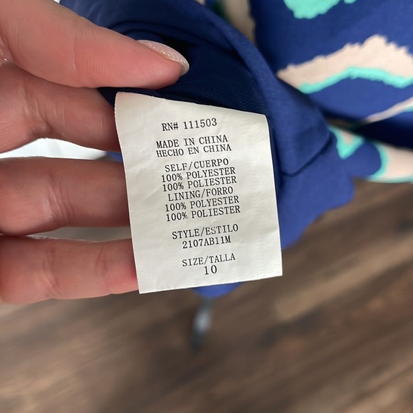 Luxology Blue Pattern Dress - Picture 8 of 8